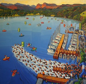 Jim Edwards Great North Swim painting